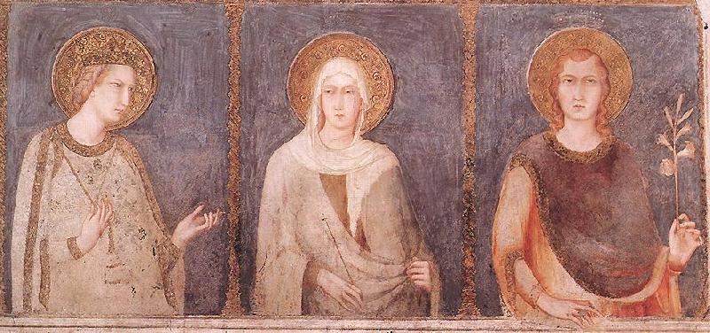 Simone Martini St Elisabeth, St Margaret and Henry of Hungary Sweden oil painting art
